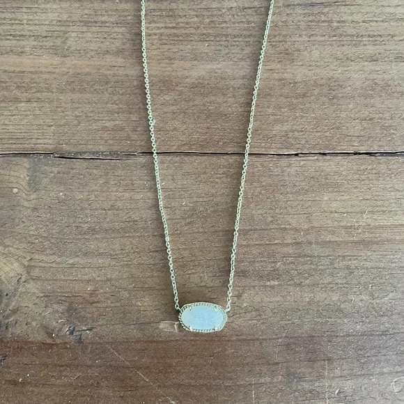 Kendra Scott Classic “Elisa” necklace Iridescent Drusy - Picture 2 of 4